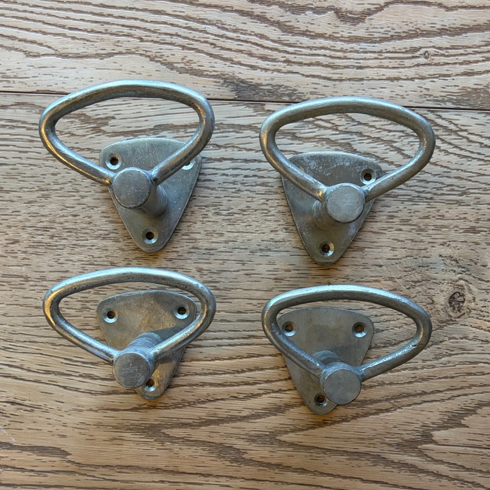 Set of Four Anthropologie Silver Wall Hooks